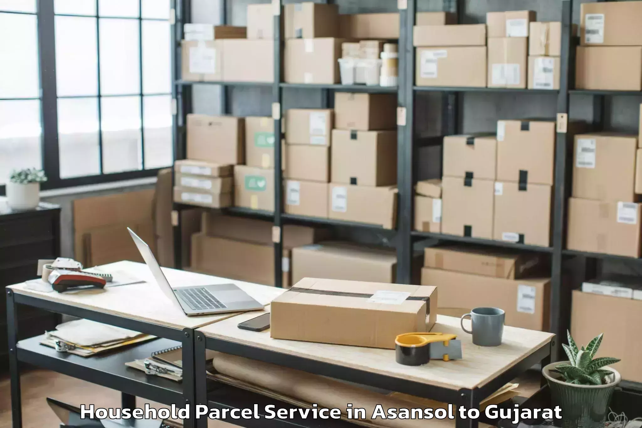 Top Asansol to Ahmedabad Airport Amd Household Parcel Available